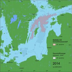 Abb. 2: Zentrale Ostsee im Juli 2014 – Situation nach dem Salzwassereinbruch.
Quelle: (IOW) (idw)