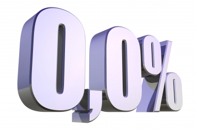 0,0% oder auch Null Prozent Zinsen