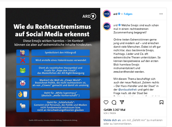 Bild: Screenshot Internetseite: "https://www.instagram.com/p/Cs6XaPyIsSV/?utm_source=ig_embed&utm_campaign=loading" / Eigenes Werk