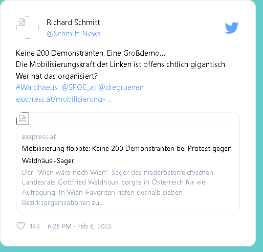 Bild: Screenshot Twitter / AUF1