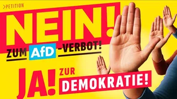 Bild: Screenshot Internetseite: "https://petitionfuerdemokratie.de/nein-zum-afd-verbot-/" / Eigenes Werk