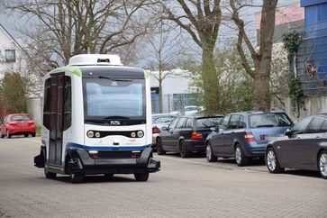 Symbolbild: Autonomer Bus der Stadt Monheim. Bild: Stadt Monheim am Rhein.