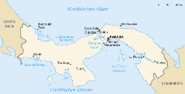Karte von Panama Bild: de.wikipedia.org