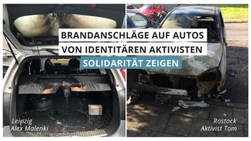 Vor Demonstration und Sommerfest in Halle: Brandanschläge auf Autos von identitären Aktivisten