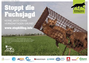 Weitere Motive zur Plakatkampagne in Berlin, Bonn, Hannover auf www.stopkilling.info Bild: Wildtierschutz Deutschland e.V. Fotograf: Wildtierschutz Deutschland e.V.