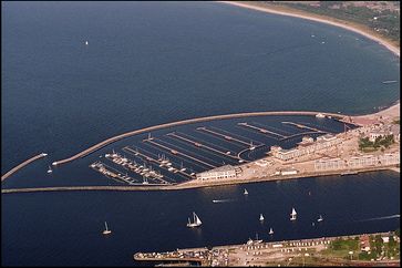 Yachthafen Hohe Düne, Luftbild