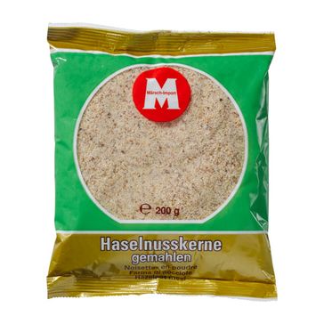 "Gemahlene Haselnusskerne, 200 g Beutel" Biild: Märsch Importhandels-GmbH