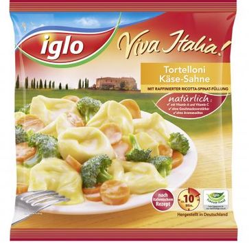 iglo ruft "Viva Italia Tortelloni Käse-Sahne" zurück. Bild:: "obs/iglo"