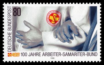 100 Jahre ASB: deutsche Briefmarke von 1988