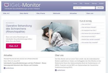 Internet-Plattform www.igel-monitor.de