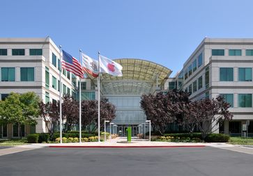 Hauptsitz der Apple Inc in Infinite Loop in Cupertino, California