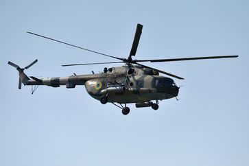 Archivbild: Ein ukrainischer Mi-8-Hubschrauber im Gebiet Lwow, 27. Juli 2021. Bild: Sputnik