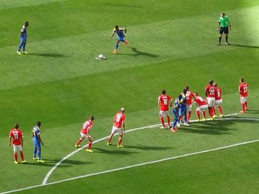 Verwendung des Freistoßsprays bei der WM 2014