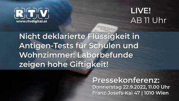 Bild: SS Video:"Pressekonferenz: Flüssigkeit in Antigen-Tests - Laborbefunde zeigen hohe Giftigkeit" (https://youtu.be/Jteqn8FqKWE) / Eigenes Werk