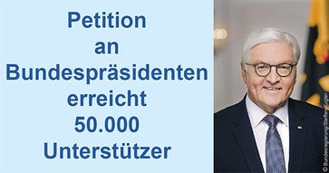 Petition an Bundespräsidenten Steinmeier erreicht trotz Boykott von Massenmedien 50.000 Unterstützer!