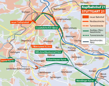Alternativkonzept Kopfbahnhof 21 im Vergleich zu Stuttgart 21