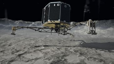 Landung von Philae auf Tschurjumow-Gerasimenko (Künstlerische Darstellung)