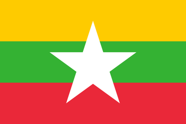 Flagge der  Republik der Union Myanmar