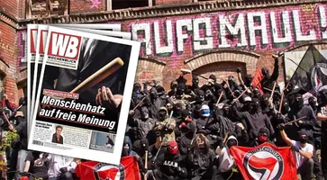 Bild: Foto von einem Treffen extrem gewaltbereiter Linksextremisten, Jahr 2013, Urheber unbekannt. / WB / Eigenes Werk