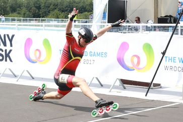 Simon Albrecht mit vollem Einsatz. Bild: Georg Opperskalski