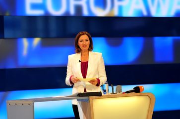 Bettina Schausten bei der Europawahl 2014