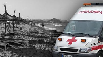 Bild Mallorca-Strand: Pixabay; Symbolbild spanischer Krankenwagen: Constantin Groß, Wikimedia Commons, CC BY-SA 3.0; Collage. Wochenblick / Eigenes werk