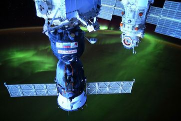 Polarlichter unter der Internationalen Raumstation