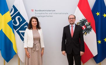 Ann Linde  und Alexander Schallenberg (2021)