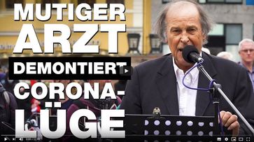 Dr. med. Walter Weber bei der Leipziger Demo am 31. Mai 2020 Bild: Screenshot / Impfkritik