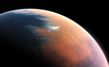 Künstlerische Darstellung des Mars vor vier Milliarden Jahren