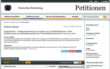 Bild: Screenshot der Petition 88260