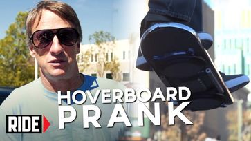 Screenshot aus dem Youtube Video "HUVr Tech - Tony Hawk Reveals Hoverboard Prank"