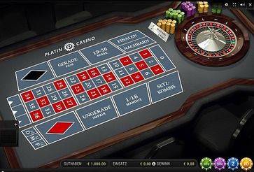 Online Roulette Bild: Screenshot Platincasino.de