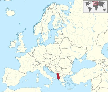 Albanien auf der Karte