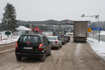 Grenzübergang in Katlouka zu Litauen