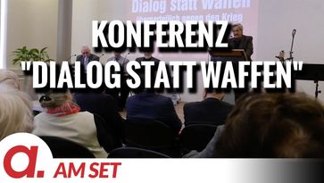 Bild: SS Video: "Am Set: Konferenz “Dialog statt Waffen”" (https://tube4.apolut.net/w/k3ndykcwiiEKzC7AKALMN7) / Eigenes Werk