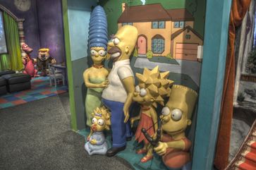 Die Simpsons-Familie als Wachsfiguren