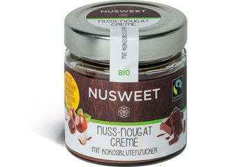 Rückruf des Artikels "NUSWEET Nuss-Nougat-Creme - 180 g Glas" / Artikel mit dem Mindesthaltbarkeitsdatum 09.10.2019 sind vom Rückruf betroffen. Bild: "obs/NUSWEET GmbH"