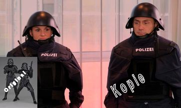 Bayrische Polizei: Nach äußerst finsteren Uniformen soll jetzt auch finstere Gestze folgen...
