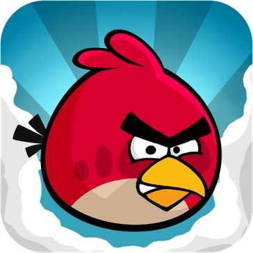 Das Icon des Videospiels Angry Birds