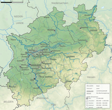 Nordrhein-Westfalens Karte