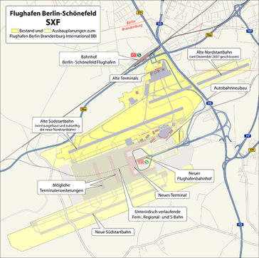 Ausbauplanungen zum Flughafen Berlin Brandenburg International BBI. Bild: 	  Maximilian Dörrbecker (Chumwa)
