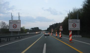 Tempo 40 auf der Windelbachtalbrücke wegen Brückenschaden