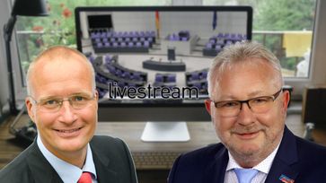 Jörn König und Andreas Mrosek, MdB, Abgeordnete der AfD-Bundestagsfraktion (2018)