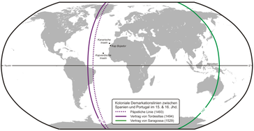 Die Aufteilung der Welt zwischen Spanien und Portugal