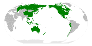 Mitglieder der Asiatisch-Pazifische Wirtschaftsgemeinschaft APEC