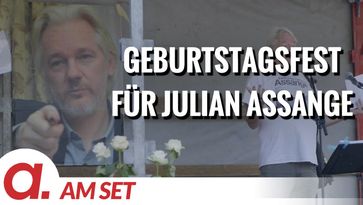 Bild: SS Video: "Am Set: Geburtstagsfest für Julian Assange: Solidarität in Berlin und überall auf der Welt" (https://tube4.apolut.net/w/jF3EURcDyc3tKLbUKJJDxk) / Eigenes Werk