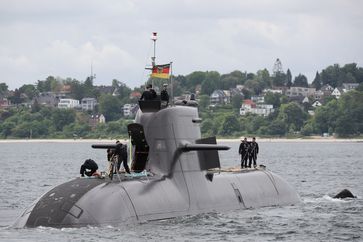 Das Uboot 35 läuft am 12.06.21 aus dem Heimathafen Eckernförde aus. Bild: Bundeswehr