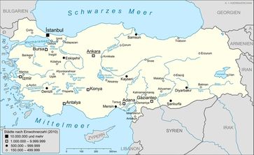 Karte der Türkei Bild: Thomas Steiner / wikipedia.org