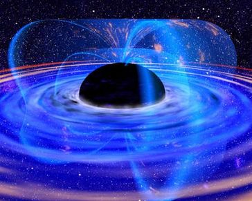 Umgebung eines schwarzen Lochs als künstlerische Vision. Bild: NASA